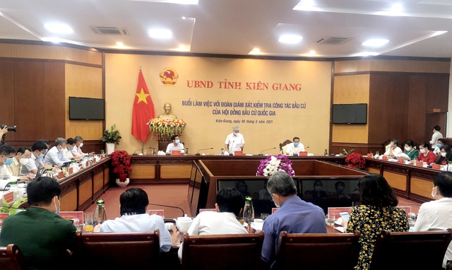 Kiên Giang: Phó Chủ tịch Uỷ ban Bầu cử Quốc gia làm việc với Ban Bầu cử tỉnh - Ảnh 1.
