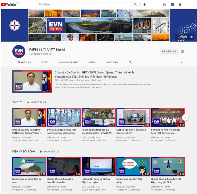 Tập đoàn Điện lực Việt Nam chính thức ra mắt kênh Youtube Điện lực Việt Nam - Ảnh 2.