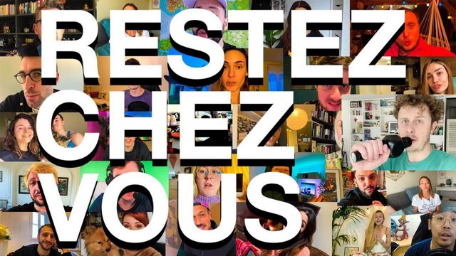 Video “Restez Chez Vous” huy động 50 Influencer ở Pháp