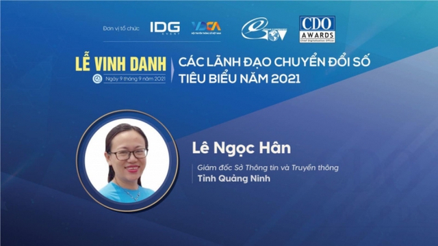 Quảng Ninh: Nữ Giám đốc Sở TT và TT được vinh danh lãnh đạo chuyển đổi số tiêu biểu - Ảnh 1.