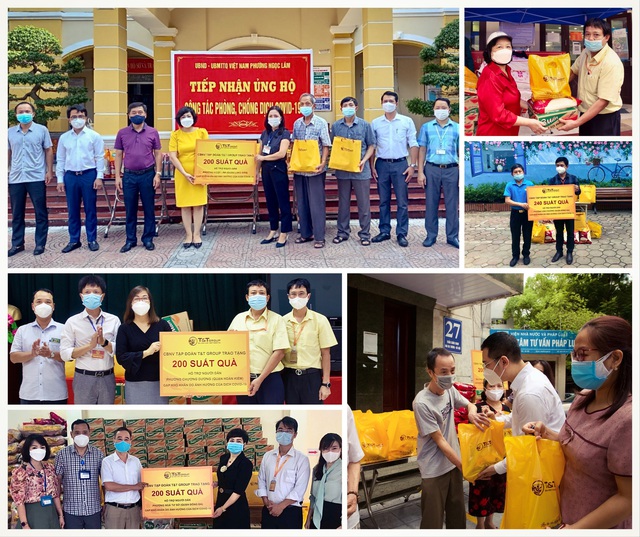 Chương trình &quot;Lan tỏa yêu thương, Chung tay chống dịch&quot; do CBNV T&T Group tổ chức đã trao tặng 3.000 suất quà cho người dân TP Hà Nội gặp khó khăn do COVID-19