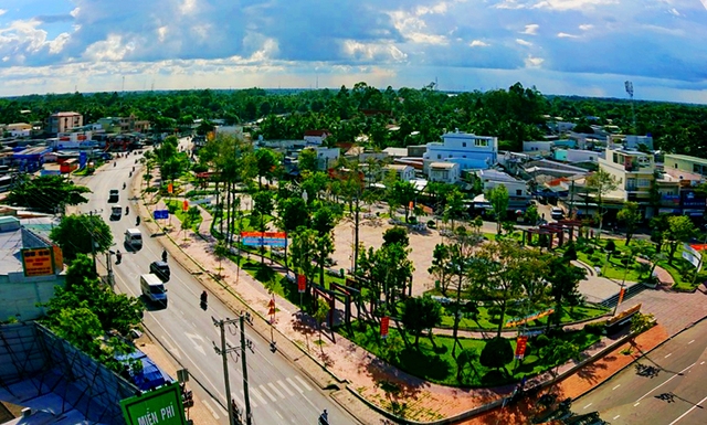 Một góc trung tâm quận Ô Môn, TP Cần Thơ.