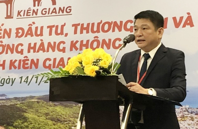 Ông Bùi Quốc Thái - Giám đốc Sở Du Lịch tỉnh Kiên Giang cam kết thực hiện các thỏa hiệp đã ký kết.