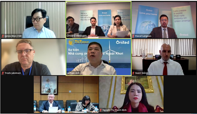 Tập đoàn Orsted và T&T Group đồng tổ chức Hội nghị về chuỗi cung ứng điện gió ngoài khơi tại Việt Nam cũng như các tiềm năng phát triển ngành công nghiệp phụ trợ ĐGNK dưới hình thức trực tuyến
