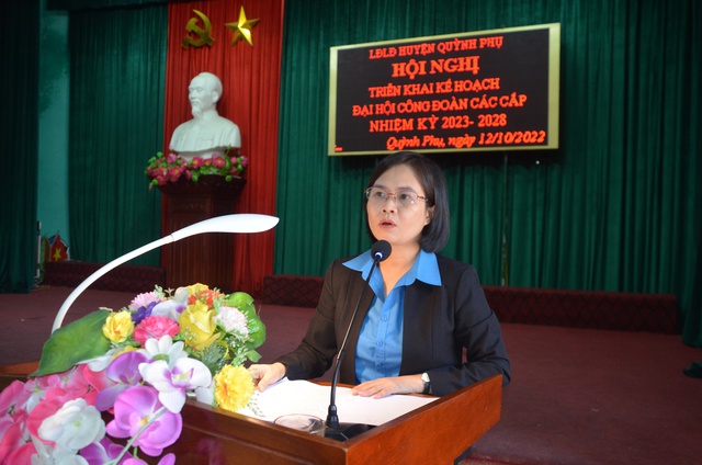 Thái Bình: LĐLĐ huyện Quỳnh Phụ triển khai kế hoạch tổ chức đại hội công đoàn cơ sở - Ảnh 1.