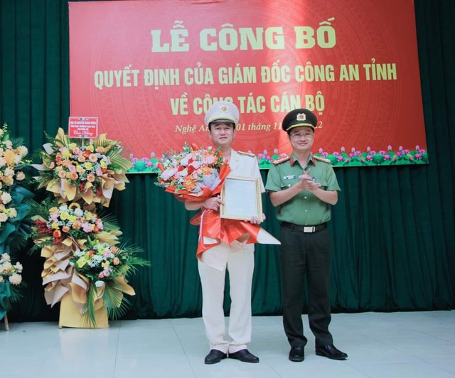 Yên Thành (Nghệ An): Lễ công bố Quyết định của Giám đốc Công an tỉnh về công tác cán bộ - Ảnh 1.