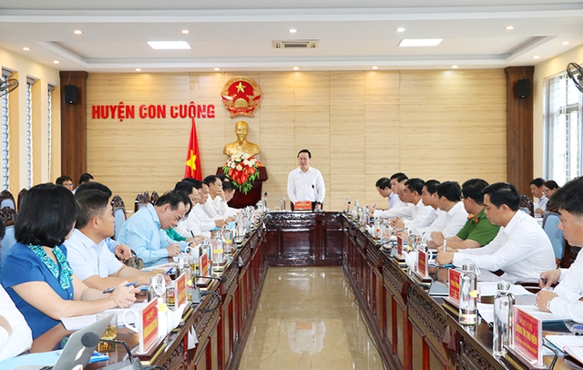 Nghệ An: Chủ tịch UBND tỉnh làm việc với lãnh đạo huyện Con Cuông - Ảnh 1.