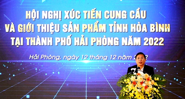 Hội nghị xúc tiến cung cầu và giới thiệu sản phẩm tỉnh Hòa Bình tại thành phố Hải Phòng năm 2022 - Ảnh 1.