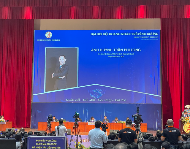 Ông Huỳnh Trần Phi Long là Chủ tịch Hội Doanh nhân Trẻ Bình Dương lần thứ VI nhiệm kỳ 2022 – 2027