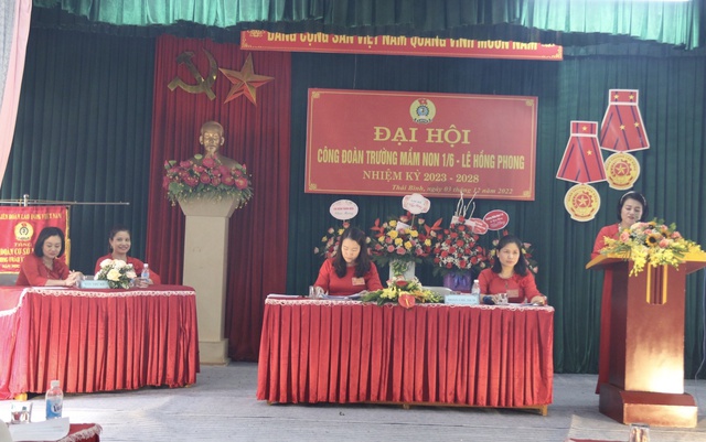 Thái Bình: Đại hội công đoàn cơ sở Trường Mầm non 1/6 - Ảnh 3.