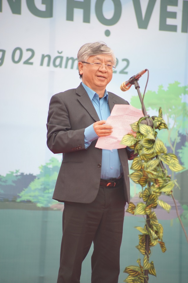 Ông Trần Xuân Hoàng - Ủy viên HĐQT, Chủ tịch Công đoàn BIDV phát biểu tại Lễ phát động trồng cây