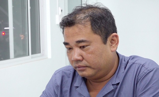 Bị can Trần Trí Mãnh tại cơ quan công an.