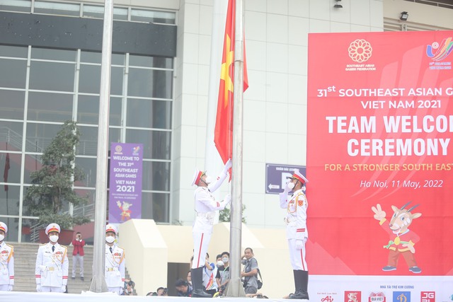 Chân dung VĐV Taekwondo Lê Trần Kim Uyên tại Lễ thượng cờ SEA Games 31 - Ảnh 2.