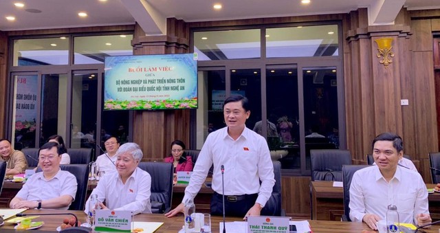 Nghệ An: Bộ Nông nghiệp và Phát triển nông thôn làm việc với Đoàn đại biểu Quốc hội tỉnh - Ảnh 5.