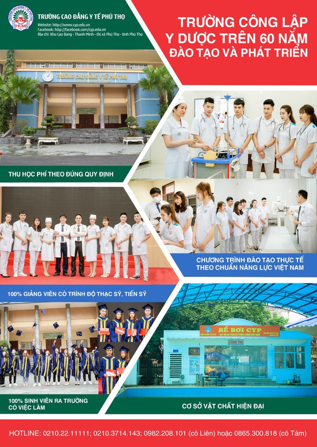 Trường Cao đẳng Y tế Phú Thọ thông báo tuyển sinh năm học 2022 – 2023 - Ảnh 1.