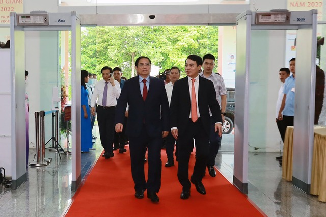 Thủ tướng Chính phủ Phạm Minh Chính đến dự Hội nghị xúc tiến đầu tư tỉnh Hậu Giang năm 2022.