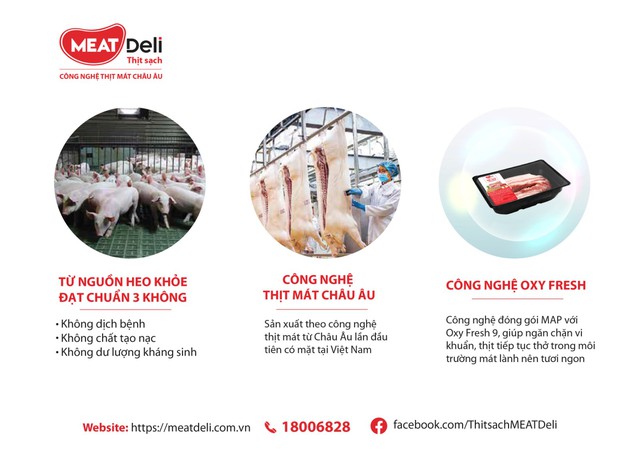 Thịt heo sạch MEATDeli được sản xuất theo công nghệ hiện đại, đảm bảo an toàn, giúp thịt mềm ngon, trọn dinh dưỡng.