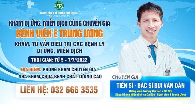 Trung tâm y tế huyện Tam Nông (Phú Thọ): Ứng dụng phương pháp hết bệnh lý dị ứng, miễn dịch - Ảnh 1.