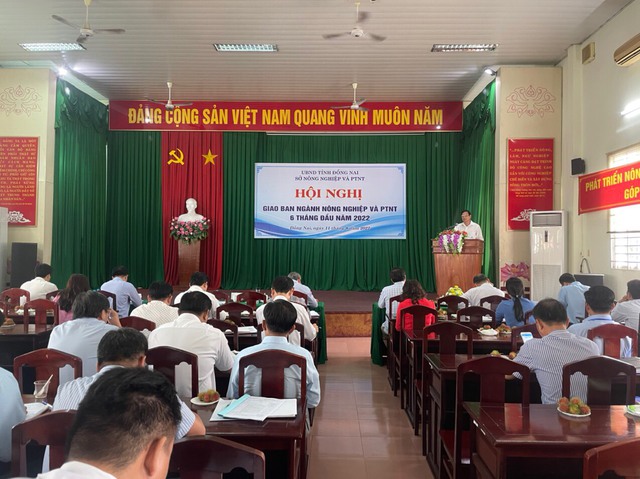 Toàn cảnh hội nghị giao ban 6 tháng đầu năm 2022 của ngành nông nghiệp và phát triển nông thôn tỉnh Đồng Nai.