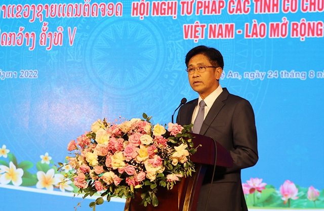 Nghệ An: Hội nghị Tư pháp các tỉnh có chung đường biên giới Việt Nam – Lào mở rộng lần thứ V - Ảnh 3.