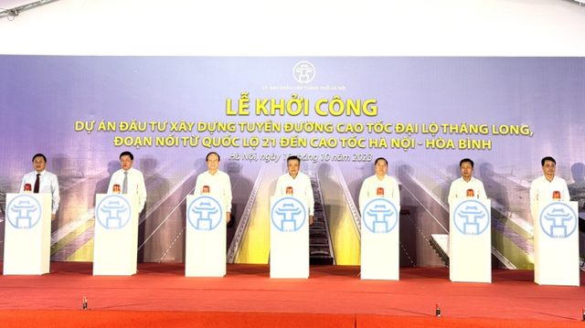 Hà Nội: Khởi công xây dựng tuyến đường cao tốc Đại lộ Thăng Long - Ảnh 1.