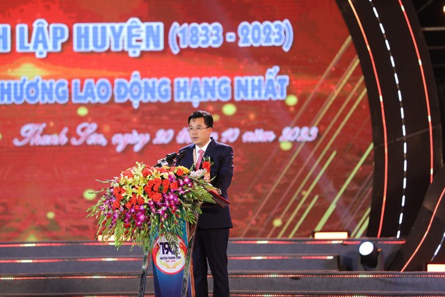 Phú Thọ: Thanh Sơn kỷ niệm 190 năm thành lập huyện và đón nhận Huân chương Lao động Hạng Nhất - Ảnh 3.