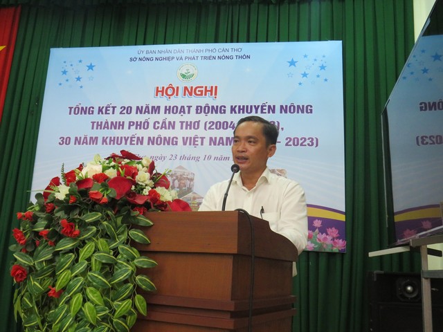 Ông Trần Thái Nghiêm - Phó Giám đốc Sở NN-PTNT TP. Cần Thơ, nêu phương hướng, nhiệm vụ và giải pháp hoạt động KN trong thời gian tới.
