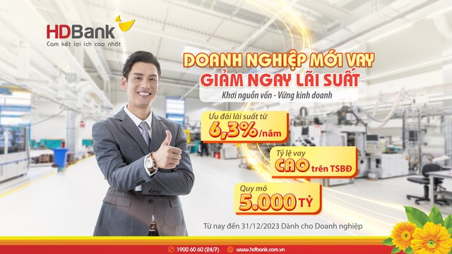 HDBank ưu đãi lãi suất hấp dẫn cho khách hàng doanh nghiệp mới vay  - Ảnh 1.