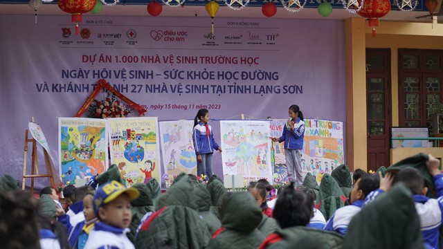 Học sinh xứ Lạng nô nức tham gia ngày hội vệ sinh học đường - Ảnh 1.