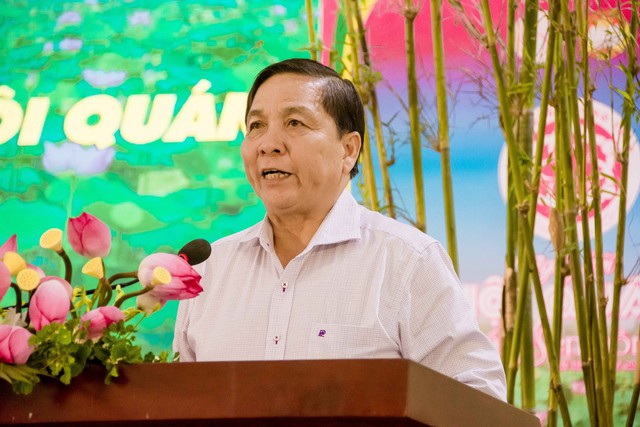 Lê Thành Công - Chủ tịch UBMTTQ tỉnh phát biểu khai mạc hội thảo.