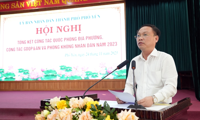 TP. Phổ Yên: Tổng kết công tác Quốc phòng địa phương năm 2023- Ảnh 2.