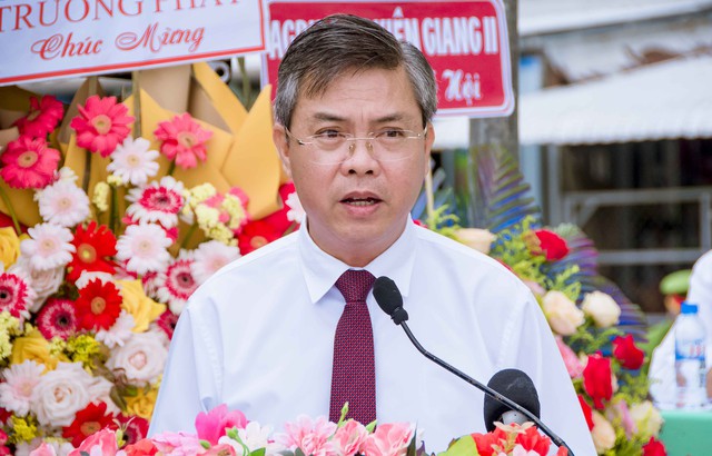 Ông Nguyễn Lưu Trung, Phó Chủ tịch UBND tỉnh Kiên Giang phát biểu khai mạc Ngày hội.