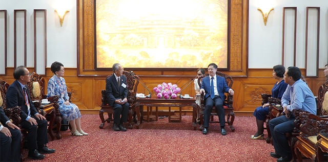 Thừa Thiên Huế: Lãnh đạo UBND tỉnh tiếp xã giao Đoàn hữu nghị Fukuroi - Việt Nam - Ảnh 1.