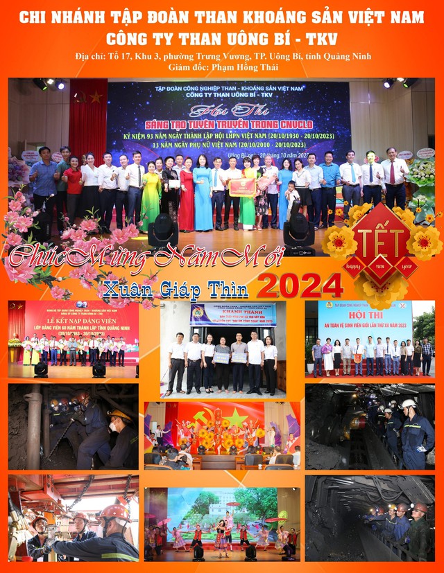 Chi nhánh Tập đoàn Than khoáng sản Việt Nam - Công ty Than Uông Bí - TKV Chúc mừng năm mới 2024- Ảnh 1.