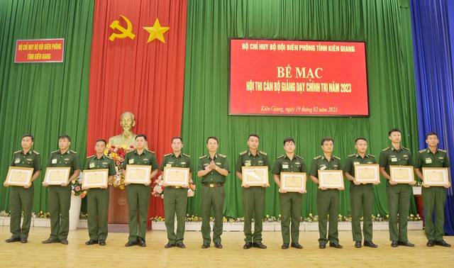 Kiên Giang: Bộ đội Biên phòng tỉnh tổ chức thành công Hội thi giảng dạy chính trị năm 2023 - Ảnh 1.