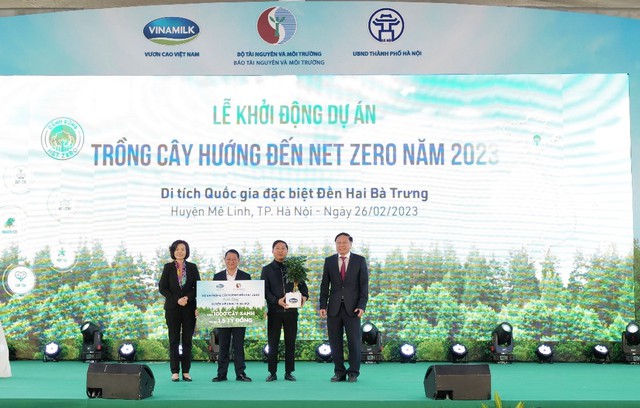 Dự án trồng cây hướng đến Net Zero Cảbon của Vinamilk và Bộ Tài nguyên và môi trường chính thức khởi động tại Hà Nội - Ảnh 2.