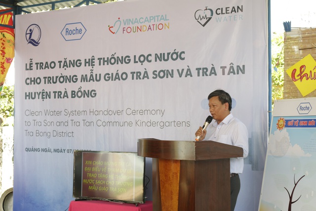 Ông Đinh Duy Long – Giám đốc Quỹ Bảo trợ Trẻ em tỉnh Quảng Ngãi phát biểu tại sự kiện