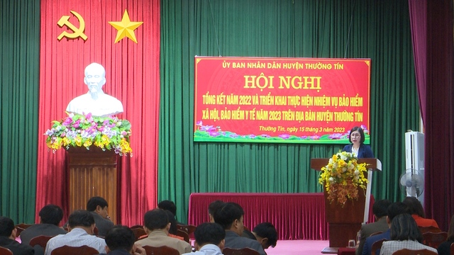 Huyện Thường Tín triển khai nhiệm vụ thực hiện chính sách BHXH, BHYT năm 2023 - Ảnh 1. Huyện Thường Tín triển khai nhiệm vụ thực hiện chính sách BHXH, BHYT năm 2023 - Ảnh 1.
