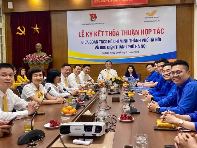Bưu điện Hà Nội và Thành đoàn ký kết thỏa thuận thúc đẩy chuyển đổi số - Ảnh 2.