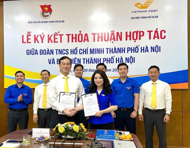 Bưu điện Hà Nội và Thành đoàn ký kết thỏa thuận thúc đẩy chuyển đổi số - Ảnh 1.