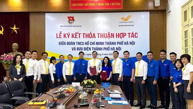 Bưu điện Hà Nội và Thành đoàn ký kết thỏa thuận thúc đẩy chuyển đổi số - Ảnh 3.
