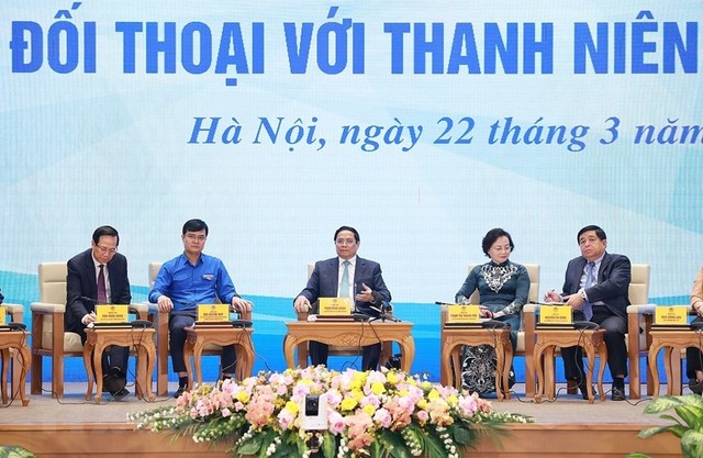 Thủ tướng Phạm Minh Chính chủ trì Hội nghị đối thoại với thanh niên  - Ảnh 1.