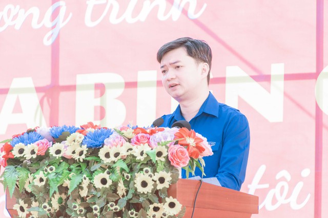 Anh Nguyễn Minh Triết - Bí thư Trung ương Đoàn, Chủ tịch Trung ương Hội Sinh viên Việt Nam phát biểu phát động Tháng ba Biên giới.