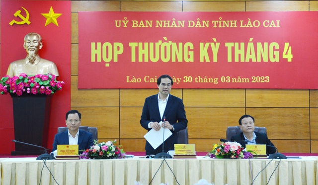 UBND tỉnh Lào Cai: Nhiều tín hiệu khởi sắc trong phiên họp thường kỳ tháng 4 năm 2023 - Ảnh 1.