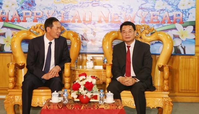 Đoàn đại biểu cấp cao tỉnh Thanh Hóa thăm, chúc tết truyền thống Bunpimay tại tỉnh Hủa Phăn, Lào - Ảnh 4.