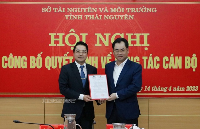Công bố quyết định bổ nhiệm Phó Giám đốc Sở Tài nguyên và Môi trường tỉnh Thái Nguyên - Ảnh 1.