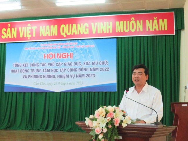 Ông Trần Thanh Bình - Giám đốc Sở GD-ĐT TP. Cần Thơ, phát biểu tại hội nghị