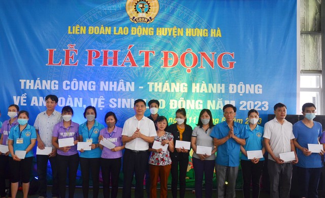 Thái Bình: Công đoàn huyện Hưng Hà tổ chức phát động Tháng công nhân 2023 - Ảnh 1.
