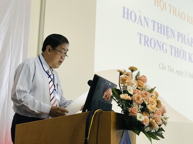 GS. Hà Thanh Toàn - Hiệu trưởng Trường ĐH Cần Thơ - nhấn mạnh ý nghĩa của hội thảo.