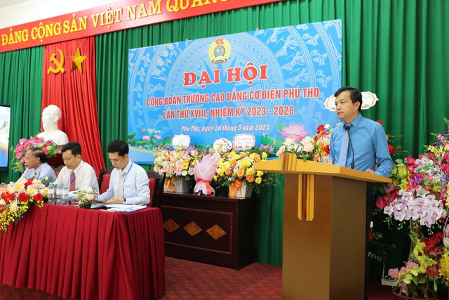 Trường Cao đẳng Cơ điện Phú Thọ tổ chức Đại hội Công đoàn lần thứ XVIII, nhiệm kỳ 2023 - 2028 - Ảnh 2.